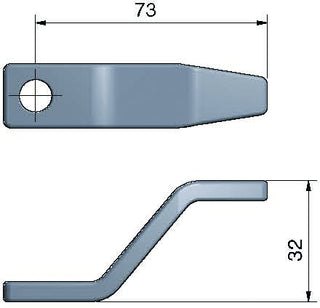 Roca regel 2,5" lång, hög