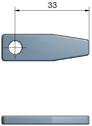 Roca regel 2,5'' kort, rak