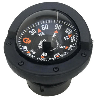 Riviera nedfälld kompass Zenith 3" svart