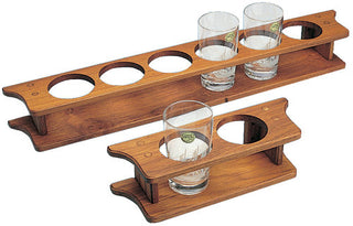 Roca glashållare teak 61x9x9 cm, för 6 glas
