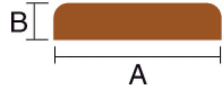 Roca täcklist teak 32x10mm, 2m