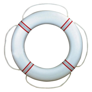 Livboj FP380 Vit m/röda reflexband, utan kastlina