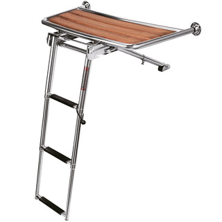 Badplattform L-84cm d-38cm Ø25mm rörm. teleskopsteg 3 steg