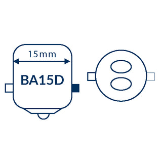 Nauticled LED-Bajonettlampa - vit/röd