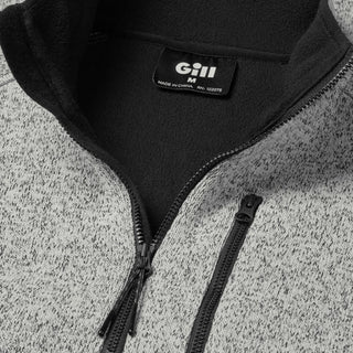 Gill 1500 Fleecejacka 1/4 blixtlås, Grå strl 3XL