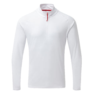 Gill UV009 Herr UV Långarmad Zip T-shirt Vit strl. XXL