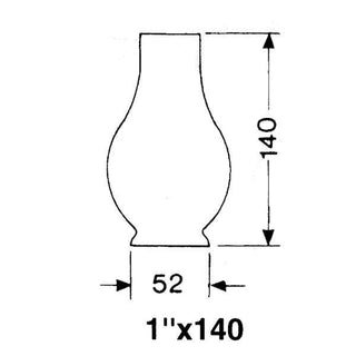 DHR Lampglas 1''' x 140 mm